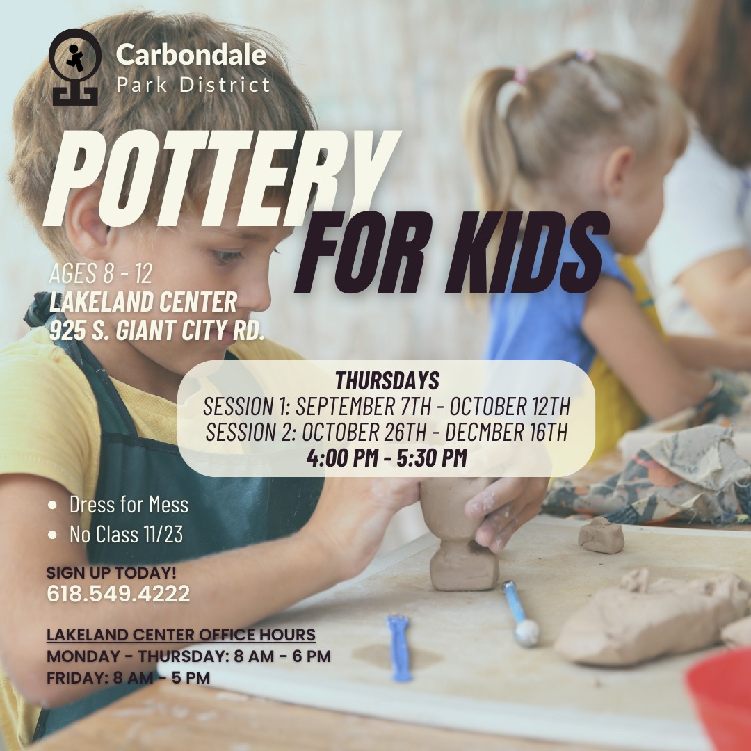 Kids pottery classes at the Carbondale Park District